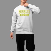 Moletom Gola Careca Streetwear Basico Casual Moda De Rua Tecido Macio Broklin