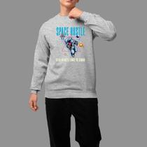 Moletom Gola Careca Streetwear Casual Inverno Blusa De Frio Space Hust