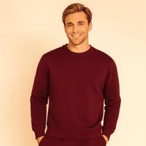 Moletom Gola Redonda Liso Casual Essencial