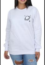 Moletom Gola Redonda Planeta Tumblr Blusa De Frio Sem Capuz