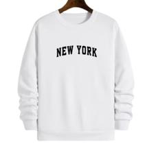 Moletom gola redonda unissex masculino feminino new york