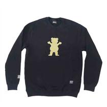 Moletom Grizzly Careca OG Bear Crewneck Preto