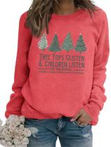 Moletom GVABRLN Christmas para mulheres e crianças vermelho Moletom GVABRLN Christmas para mulheres e crianças vermelho