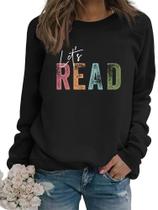 Moletom GVABRLN Reading Book Let's Read Graphic para mulheres