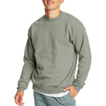 Moletom Hanes Ecosmart Fleece para homens verde lavado em pedra Moletom Hanes Ecosmart Fleece para homens verde lavado em pedra