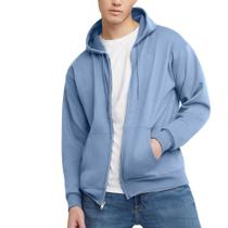 Moletom Hanes Full-Zip Eco-Smart para homens azul claro tamanho S