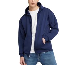 Moletom Hanes Masculino Big Tall com Zíper Completo Azul Marinho 3XL