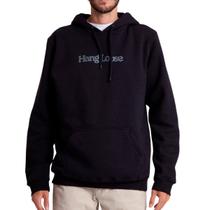 Moletom Hang Loose Canguru Typo Preto Moletom Hang Loose Canguru Typo Preto