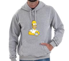 Moletom Homer Simpson blusa de frio flanelada masculino feminino