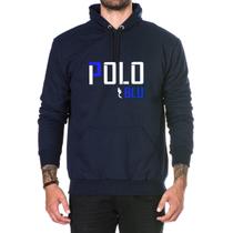 Moletom Hoodie Polo Blu Agasalho com Capuz e Bolso Inverno