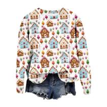 Moletom HughFance Funny Ugly Christmas Xmas Pattern feminino Moletom HughFance Funny Ugly Christmas Xmas Pattern feminino