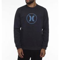 Moletom Hurley Careca Circle Icon W23 Masculino Mescla Preto Moletom Hurley Careca Circle Icon W23 Masculino Mescla Preto