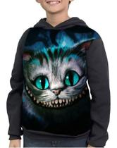 Moletom Infantil Alice No Pais Das Maravilhas Gato Risonho
