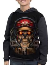 Moletom Infantil Alm Alt Life Music Skull