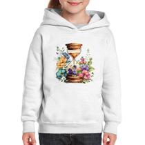 Moletom Infantil Ampulheta Floral - Foca na Moda