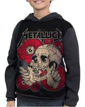 Moletom Infantil Banda Metallica Metalica Caveira Skull Moletom Infantil Banda Metallica Metalica Caveira Skull