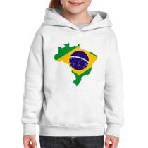Moletom Infantil Bandeira Brasil Mapa - Foca na Moda