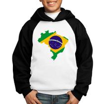 Moletom Infantil Bandeira Brasil Mapa - Foca na Moda