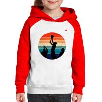 Moletom Infantil Basquete Vintage Sunset - Foca na Moda