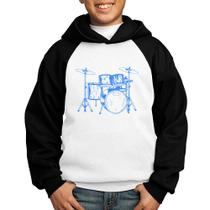 Moletom Infantil Bateria Música (azul) - Foca na Moda