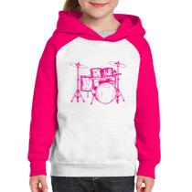 Moletom Infantil Bateria Música (rosa) - Foca na Moda