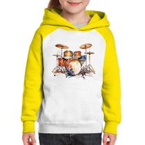 Moletom Infantil Bateria Watercolor - Foca na Moda