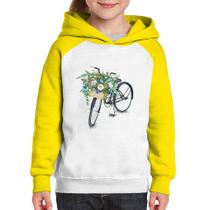 Moletom Infantil Bicicleta Cesto de Flores - Foca na Moda