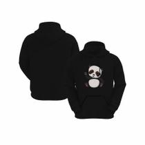 Moletom infantil blusa de frio preto panda