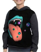 Moletom Infantil Boca De Vampiro Psicodélico