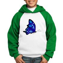 Moletom Infantil Borboleta Azul - Foca na Moda