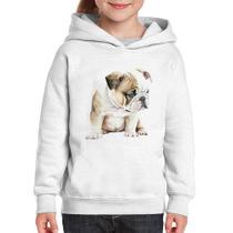 Moletom Infantil Cachorro Buldogue Inglês - Foca na Moda