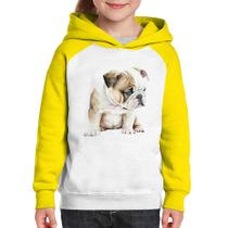 Moletom Infantil Cachorro Buldogue Inglês - Foca na Moda