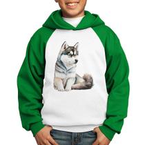 Moletom Infantil Cachorro Husky Siberiano - Foca na Moda