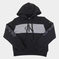 calvin klein moletom com capuz black and white