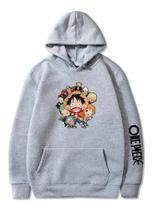 Moletom infantil Canguru Elenco One Piece Personagens