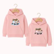 Moletom Infantil Canguru Irmãos Estampa Amor Da Mamãe Família Mãe Lindo Tecido Quente Flanelado