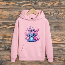 Moletom Infantil Canguru Lilo Stitch Cafuné Agasalho Inverno