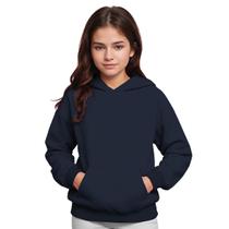 Moletom Infantil Canguru Menina Algodão Capuz Bolso Frontal