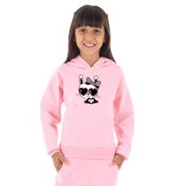 Moletom Infantil Canguru Menina Panda Óculos Benellys
