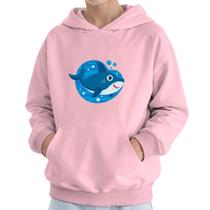 Moletom Infantil Canguru Menino Estampa Shark Blue