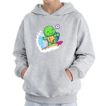 Moletom Infantil Canguru Menino Estampa Tartaruga Surf