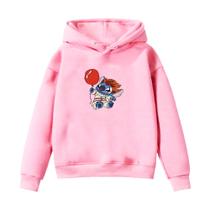 Moletom infantil canguru sti-tch casal desenhoLilo Kids blusa flanelado com bolso