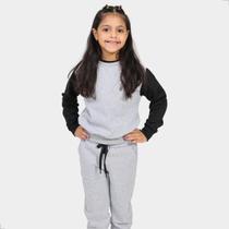 Moletom Infantil Careca Básico Duo Blusa Algodão Macio