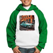 Moletom Infantil Carro retrô na cidade - Foca na Moda