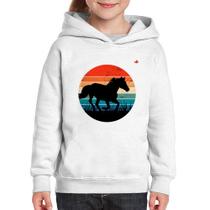 Moletom Infantil Cavalo Vintage Sunset - Foca na Moda