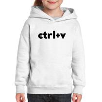 Moletom Infantil Ctrl+V - Foca na Moda