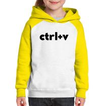 Moletom Infantil Ctrl+V - Foca na Moda