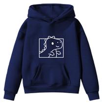 Moletom Infantil Dino Dinossauro Desenho Infância Bolso Canguru com Capuz - Envio Imediato