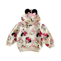 Moletom Infantil Disney Minnie Mickey De Manga Comprida Com Desenho Animado De 0 a 6 Anos Para