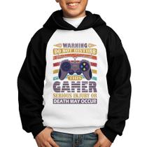 Moletom Infantil Do Not Disturb This Gamer - Foca na Moda